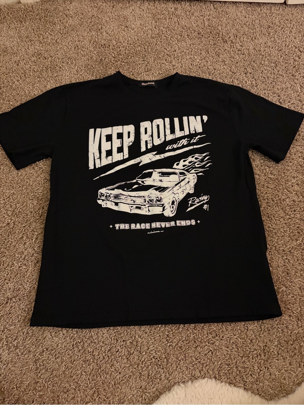 Keep Rollin' Graphic Tee - Black